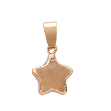 Load image into Gallery viewer, Pentagram star pink Crystal Druzy Chakra Nature Stone Gold Plating Geode Druzy Quartz Pendant DIY Gold Chain Necklace 50cm

