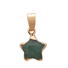 Load image into Gallery viewer, Pentagram star pink Crystal Druzy Chakra Nature Stone Gold Plating Geode Druzy Quartz Pendant DIY Gold Chain Necklace 50cm
